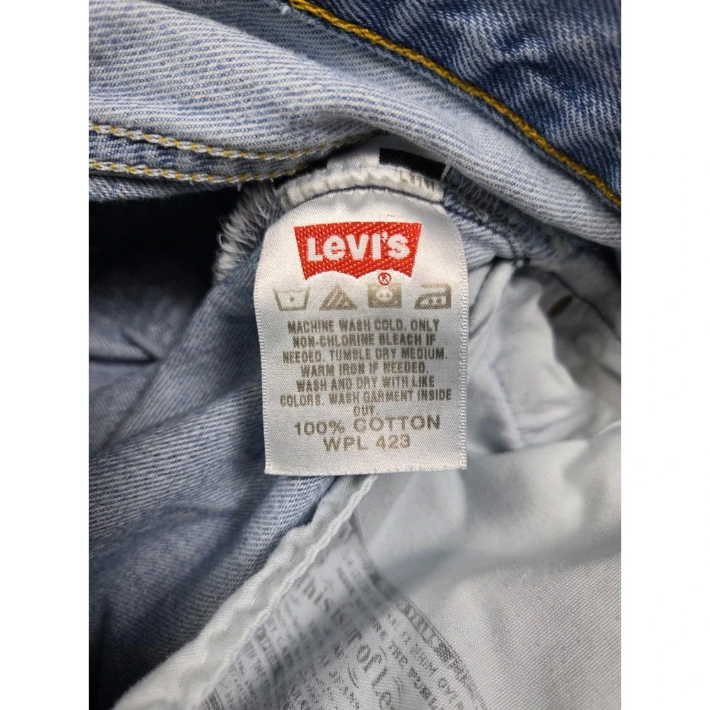 Levi's 501 Original Jeans Mens W33 L30 Light Wash Straight Leg Button Fly Denim